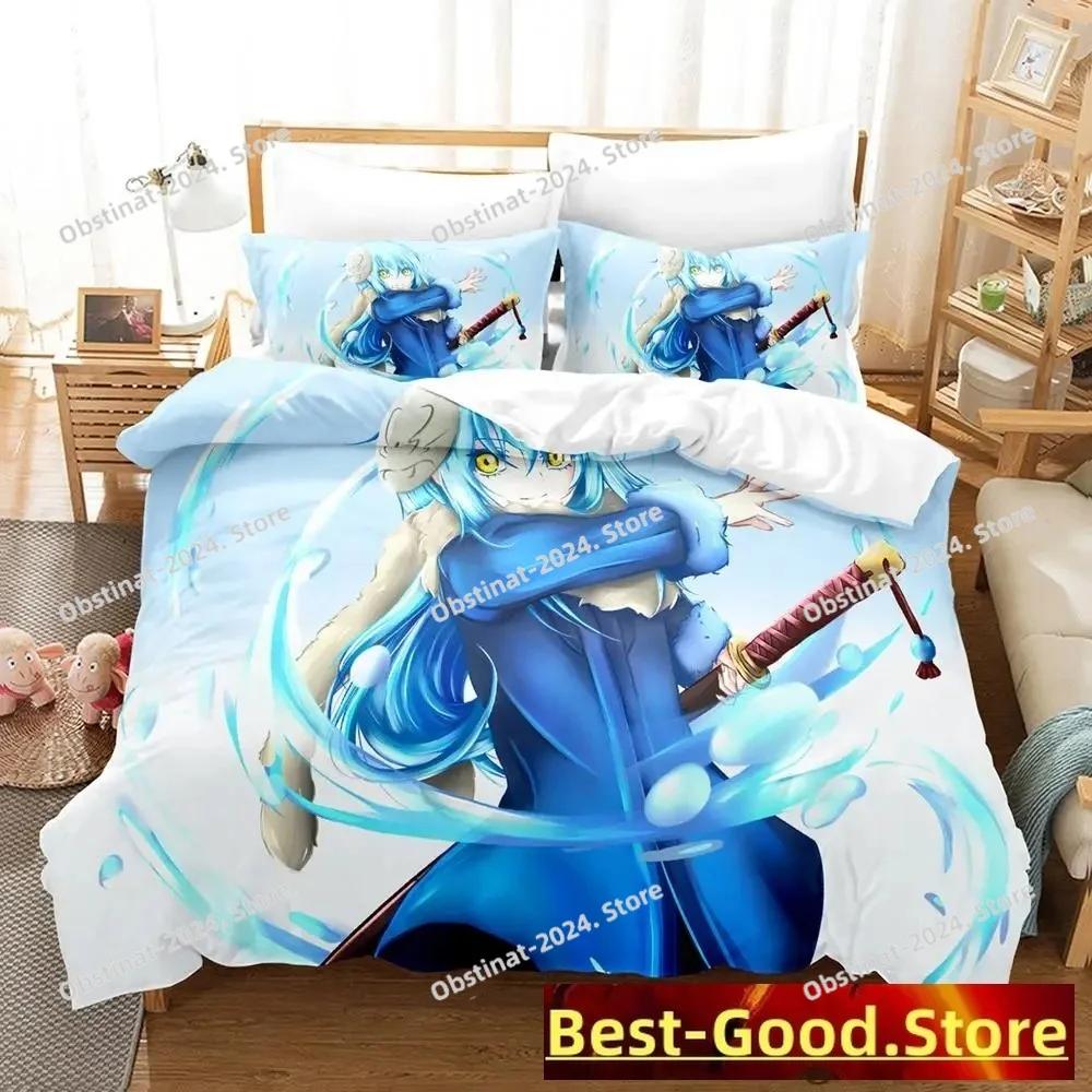 Rimuru Tempest Bedding Set Single Twin Printed Bed Set With Pillowcase Bed Duvet Cover Single Double Queen Super King Size