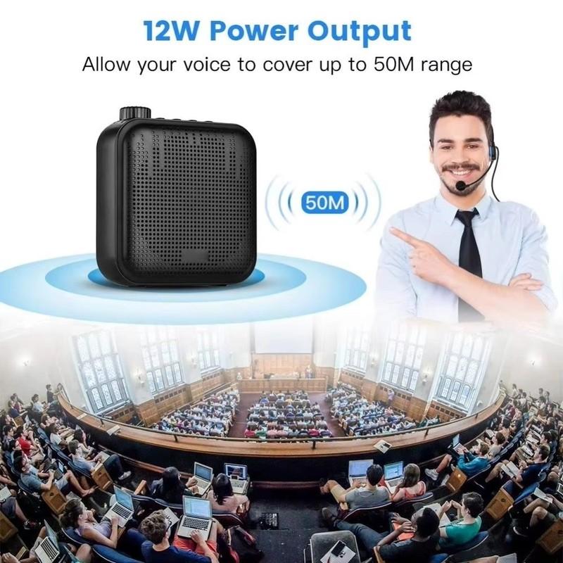 Rechargeable Voice Amplifier Small Portable Sound Battery Kit Portable Amplifier with Belt Ultralight Microphone Speaker