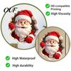 Peel And Stick Christmas Decor 3D Santa Claus Wall Stickers, Self Adhesive PVC Decals with Realistic Breaking Festive Murals for Bedroom Effect,