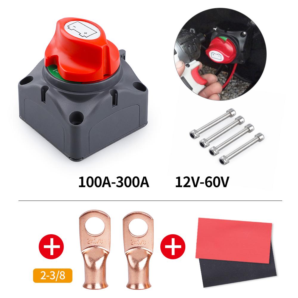 Battery Disconnect 12V Switch  24V 300A Car Isolator Disconnect Rotary Switch 2 and 3 Position Cut Off Switch for VR Camper Boat