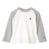 Champion Long for Long Crew One Point Raglan Long Sleeve Oxford 130 T-Shirt Kids, Sleeves, Neck, 100% Cotton, Embroidered, Logo, T-Shirt, Basic,