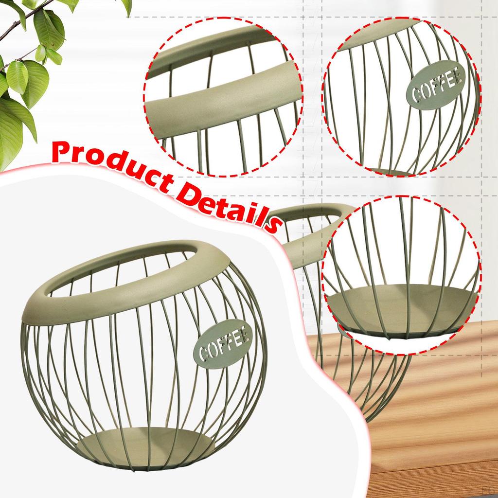 Coffee Capsule Holder, Espresso Organizer, Practical Storage Basket with Large Capacity for