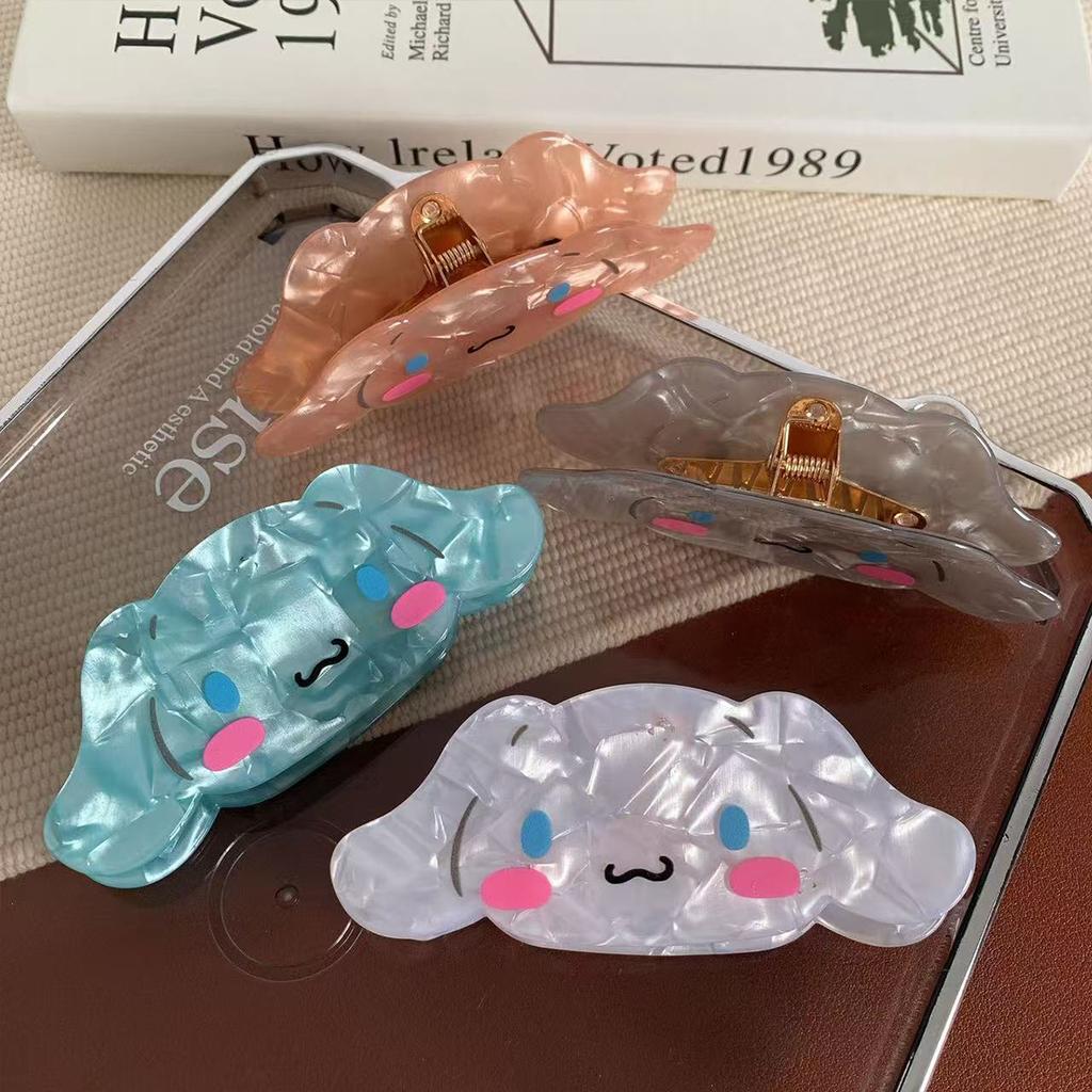 1 Stück superniedliche Haarspange mit Cartoon-Hund, Haarspange aus Acryl mit Cartoon-Tiermotiv, Haarspange mit Hai-Motiv für den Hinterkopf