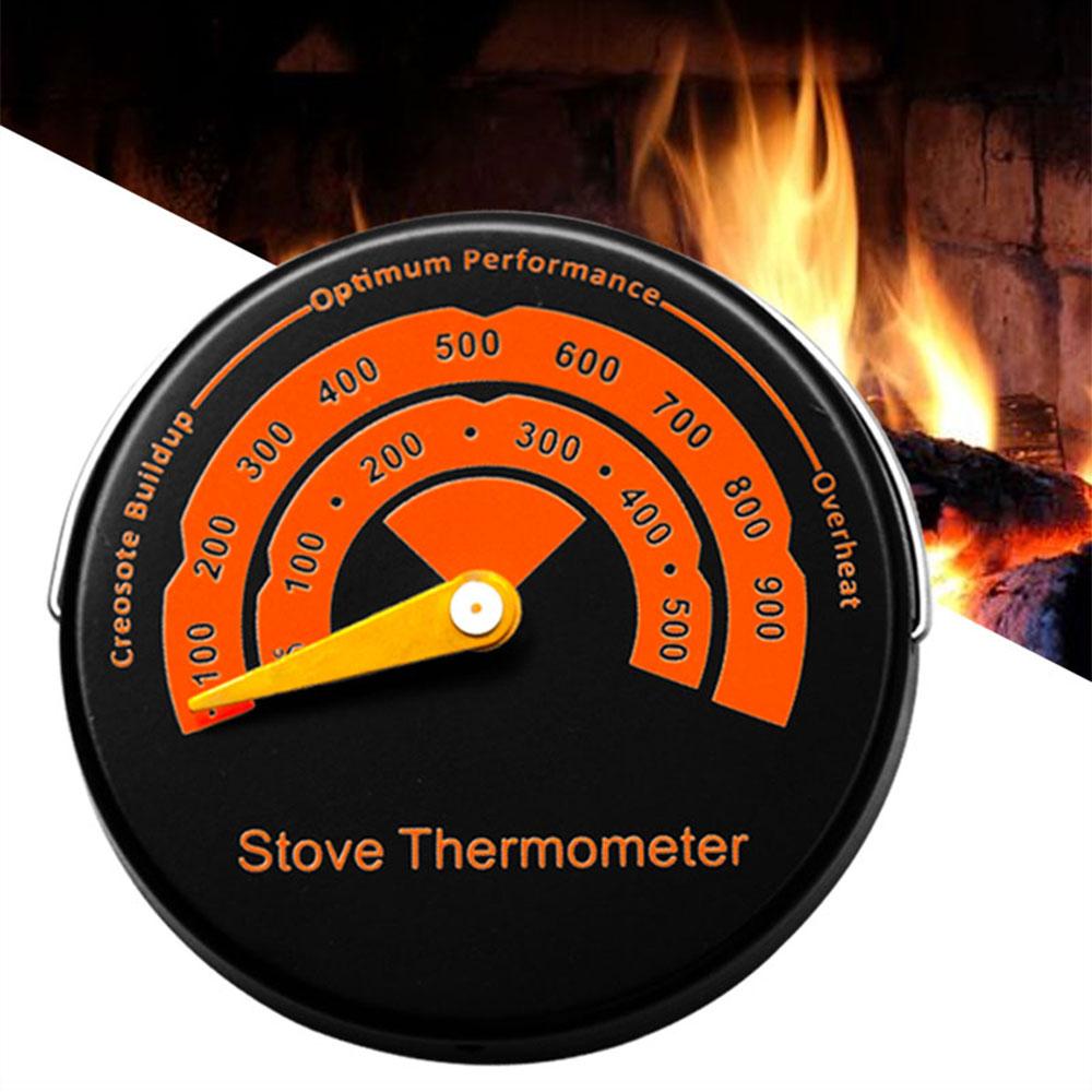 Magnetic Fireplace Fan Stove Thermometer For Log Wood Burner Barbecue Oven Stove Burn Indicator 0~500 Temperature Gauge Tool