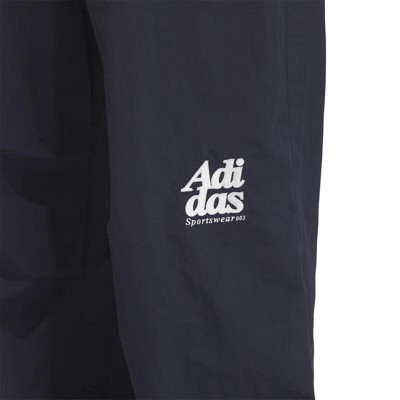 Adidas Alphabet Brand Logo Woven Mid-Waist Casual Pants Men Bottoms Navy JP2597