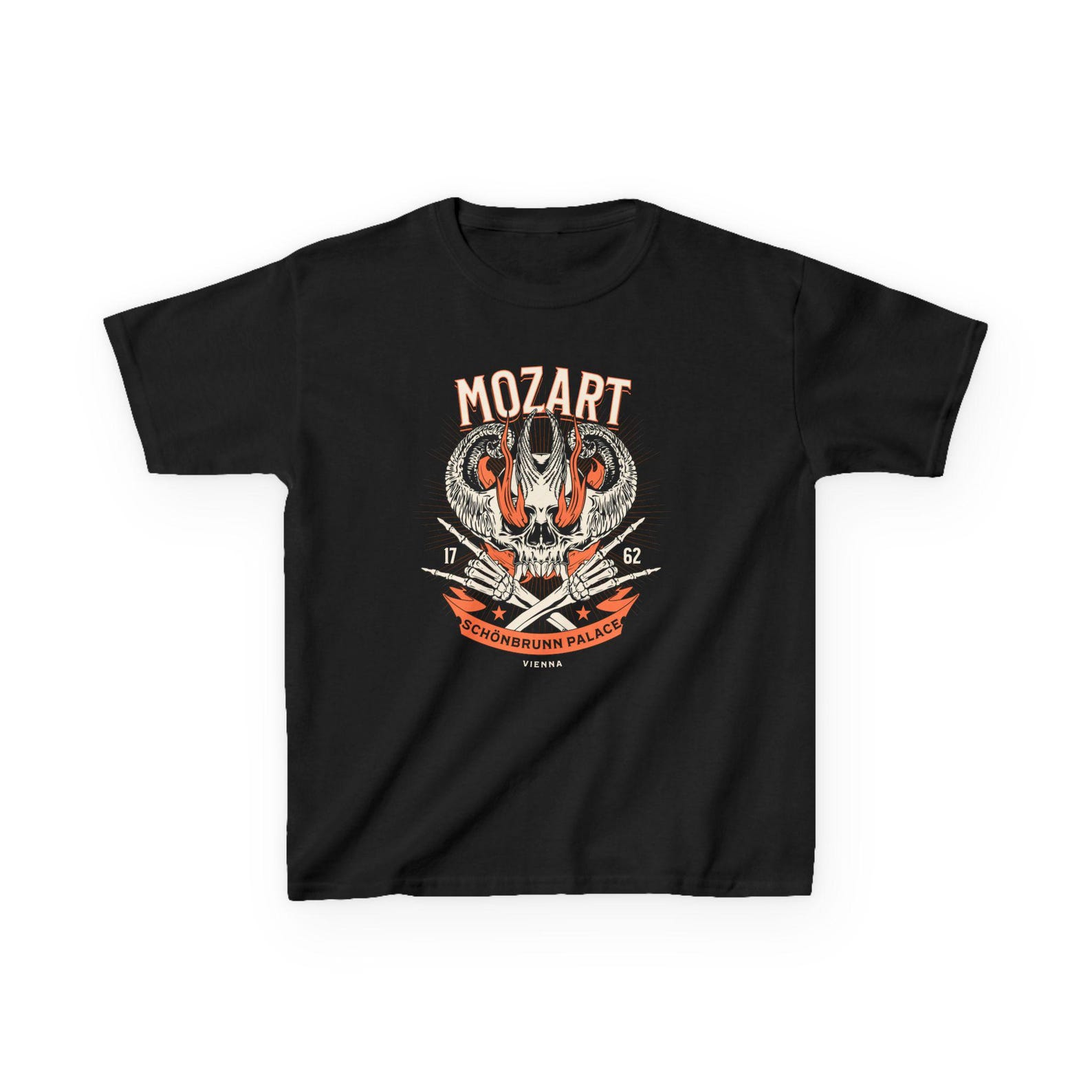 Mozart Kids Cotton Tee: Music Lover Shirt, Birthday Outfit M