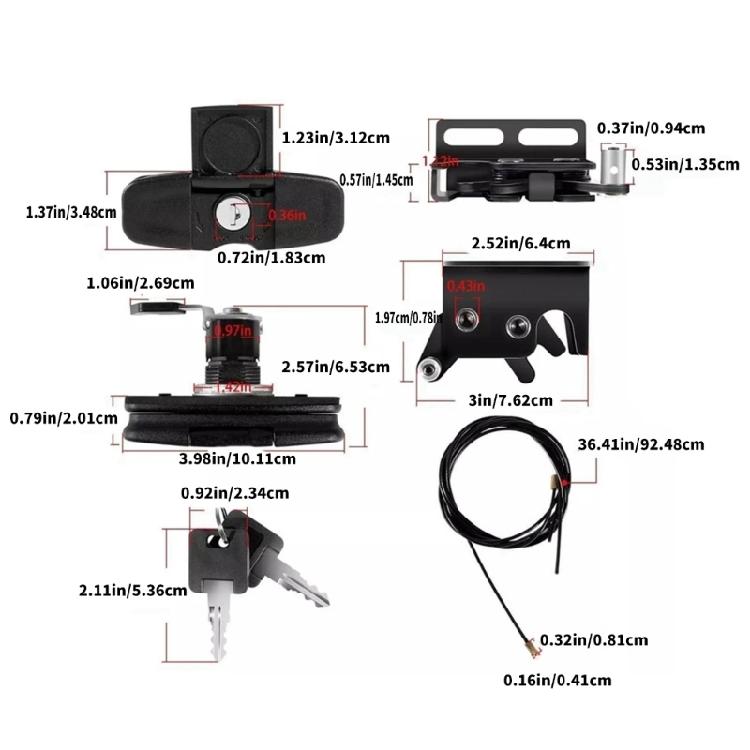 Drehgriff-Set Ersatz T-Griff mit LKW-Kappen Drehverschlüssen für 100XQ 100XL 100XR TSC700 Drehgriff 113436 83514