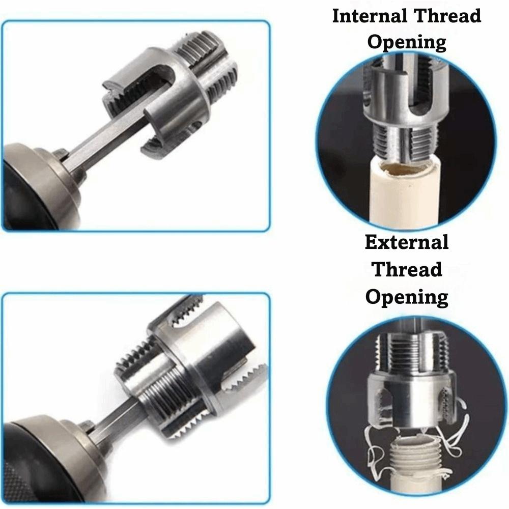 1 Inch Pipe Threader Internal External Easy-Operate PVC PPR Threading Tap Powerful Claw Multi-Use Universal Thread Tool