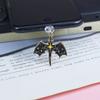 Mobile Phone Dust Plug, Fashionable Black and White Moon, Flying Dragon Bat Wing Pendant Mobile Phone Dragon Series Style, Ideal Best Gift, Halloween