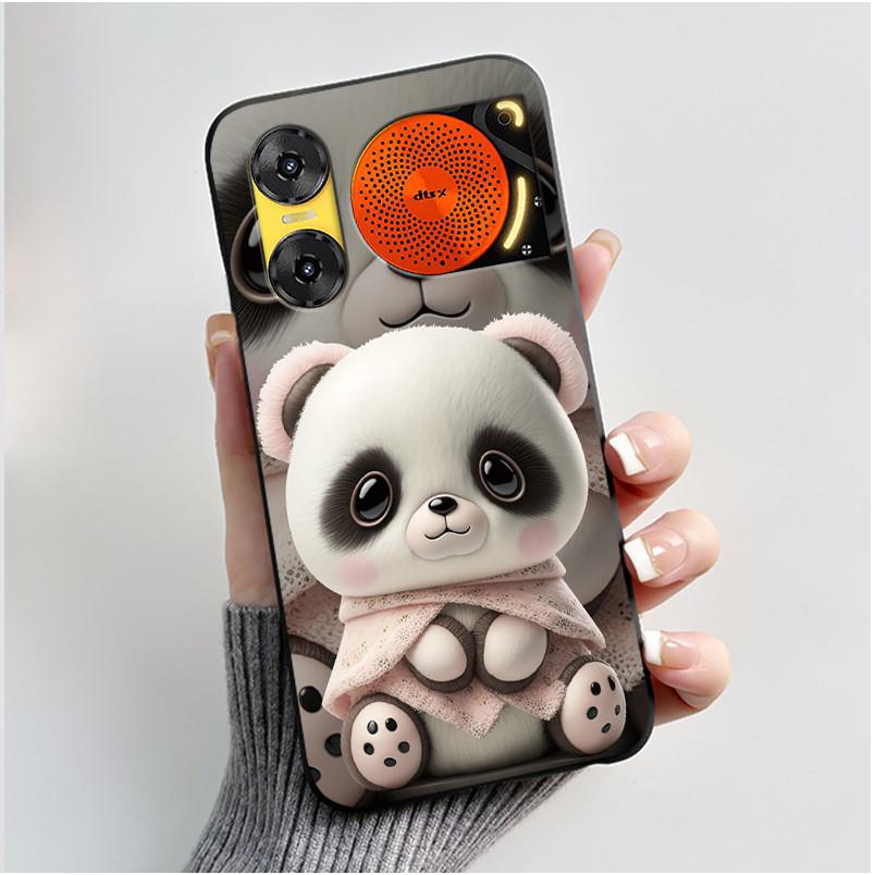 Case For ZTE Nubia Music 2 Z2460 Z2353 Music2 Phone Case Cute Rabbit Black Cover For ZTE Nubia Music Soft TPU Silicone Casing