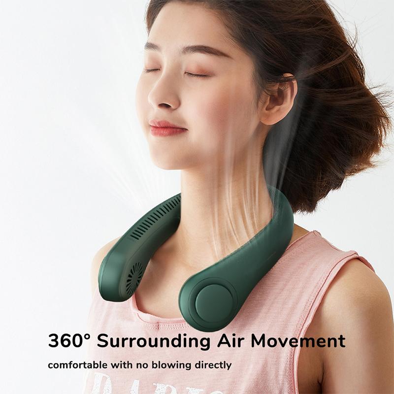 Lightweight USB - Powered High Quaility Neck Fan: Mini, Leafless, Adjustable Speed, Perfect for Summer Wear Hot Sale