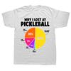 Warum ich beim Pickleball verliere Humor Lustig Sommer Grafik Streetwear Dink Verantwortungsbewusst Pickleball Chick Geschenke T-Shirt Herrenbekleidung