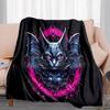 Bat Wings Cat Crown Plush Blanket Soft Comfortable All Seasons Suitable Sofa Office Nap Travel Birthday Gift Christmas Present