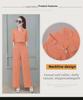 Women's Summer Fashion Suit: Short Slim Fit Top & Wide-Leg Pants Two-Piece Set