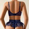Women's Sexy Lingerie Set Hollow Out See-Through Allure Lingerie Set Push-Up Shaping Bra & Panty Set