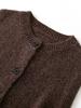 Luftiger Heather Seidenwoll-Strick-Ärmelloser Cardigan-Weste