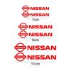 6PCS Car Brake Caliper Vinyl Stickers Wheel Decals for Nissan X-trail Qashqai Rogue Sport Kicks Tiida Altima Versa Juke Leaf