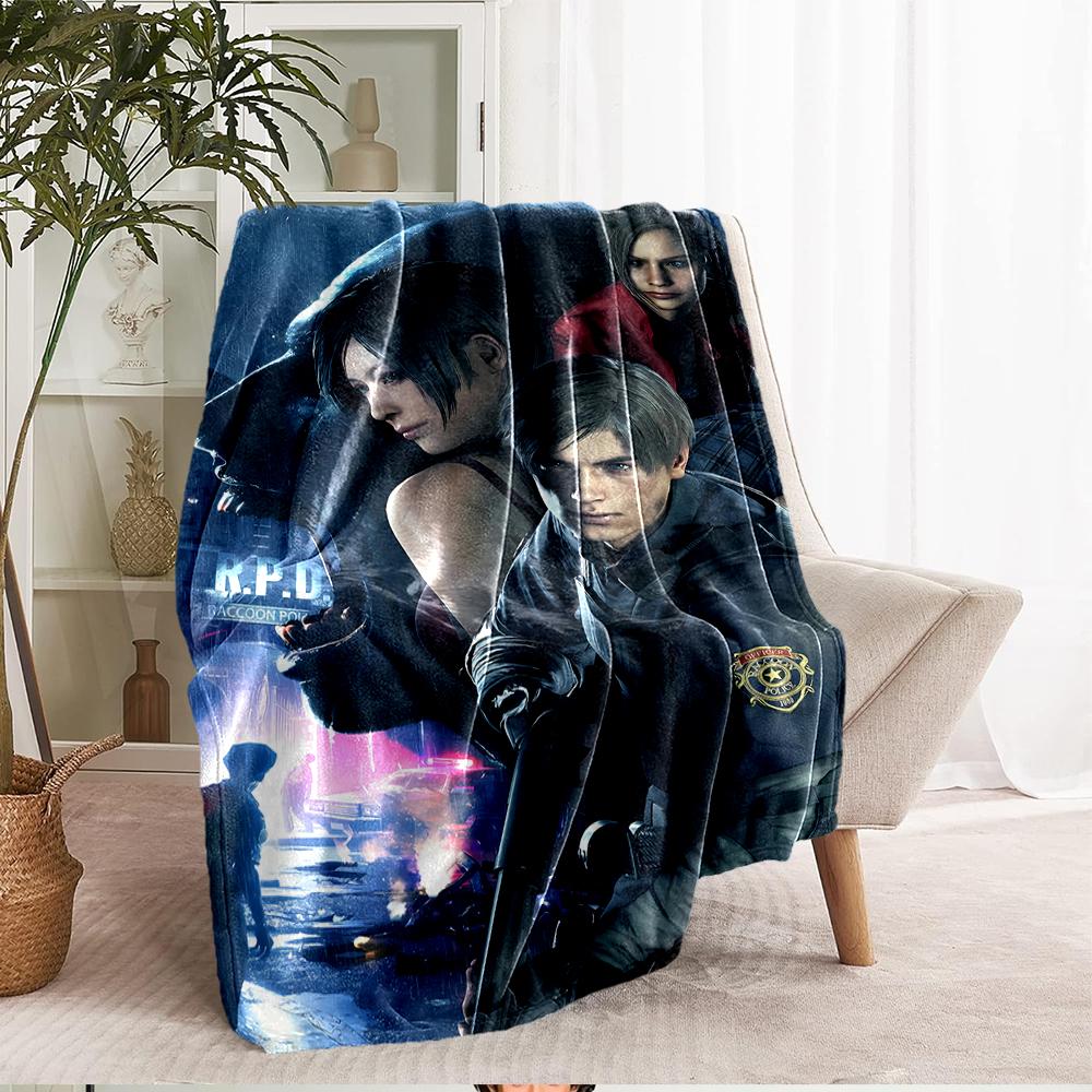 Resident Evil Theme Printed Blanket - Perfect for Couch, Bed, Travel & Outdoor Use | Machine Washable, Cozy & Durable.