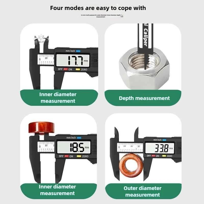 0-150mm Electronic Digital Caliper Carbon Fiber Dial Vernier Caliper Gauge Micrometer Measuring Tool Digital Ruler Tools