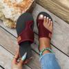Spot Sommer Neu Dicke Sohle Farbkombination Klettverschluss Europäischer und Amerikanischer Berühmter Stil Strand Sandalen Damen
