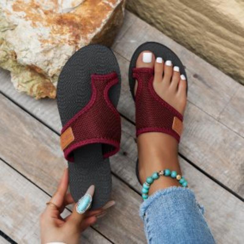 Spot Sommer Neu Dicke Sohle Farbkombination Klettverschluss Europäischer und Amerikanischer Berühmter Stil Strand Sandalen Damen