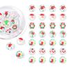 1Pcs 19mm Christmas Series Transparent Coloured Glaze Beads Hand-Painted Drop Oil Flat Round Beads For Jewelry Making DIY Charm Decoration