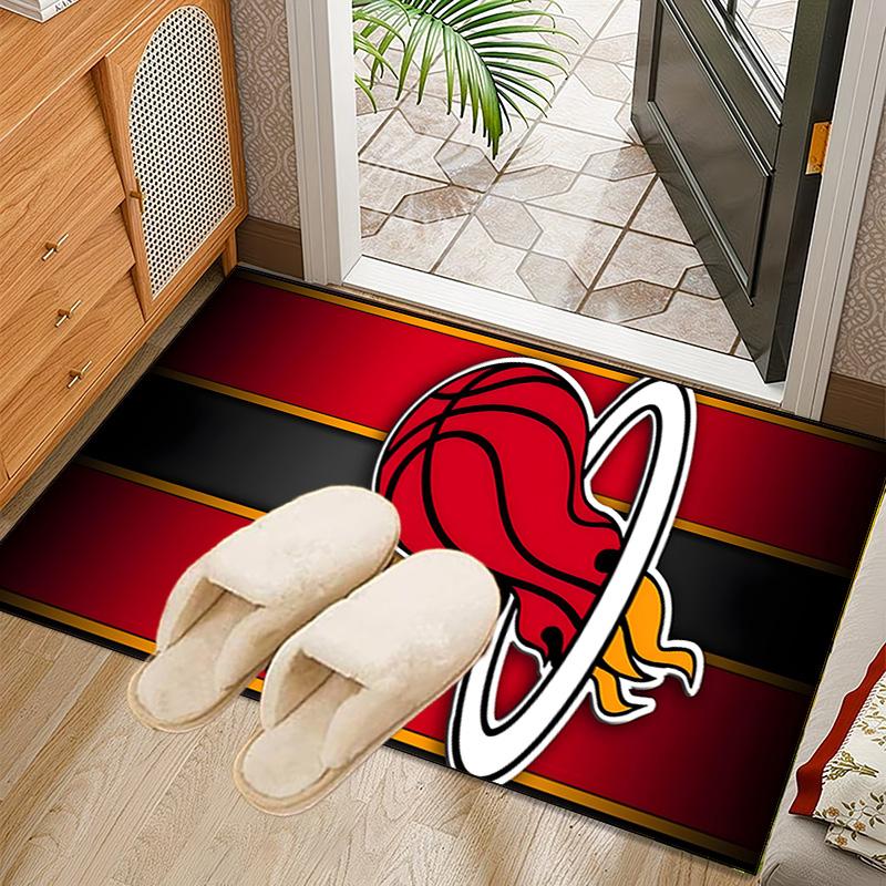 Heat Team Logo Artwork Rug Office Carpet Non-Slip Mat, Chair Rug Floor Covering for Gaming, Bedroom, Living Room , Home Decor Christmas Gift