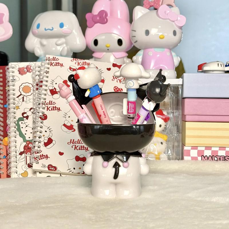  Pen Holder Creative Cartoon Anime  Pen Box Desktop Storage Pen Bag Makeup Brush Storage Container Student Box