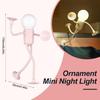 LONGLUAN Changeable Shape Funny Sportsman Night Light, 2024 DIY Mini Light Bulb Man, Bendable Suction Cup Desk Lamp, Unique Decor for Kids' Bedrooms,