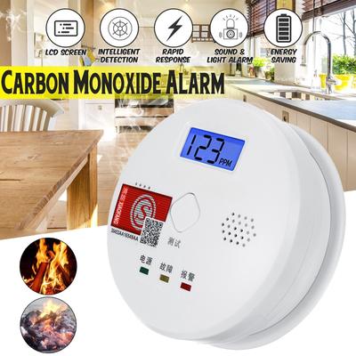 Smart CO Gas Smoke Sensor Detector Carbon Monoxide Poisoning Alarm Detector LCD 80dB Warning 96*38mm