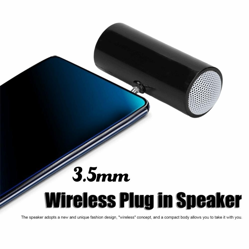 

3.5mm Jack Plug in Speaker Portable Music Player Speaker Durable Stereo Mini Speaker Tablets чорний