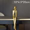 Luxury Gold Abstract Figure Sculpture Home Decoration Office Wine Cabinet Living Room Decor Resin Beautiful Woman Sculpture, 1Pc