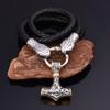 Explosive Nordic Viking Stainless Steel Snake Head Thor 'S Hammer Pendant Necklace Men 'S Jewelry 