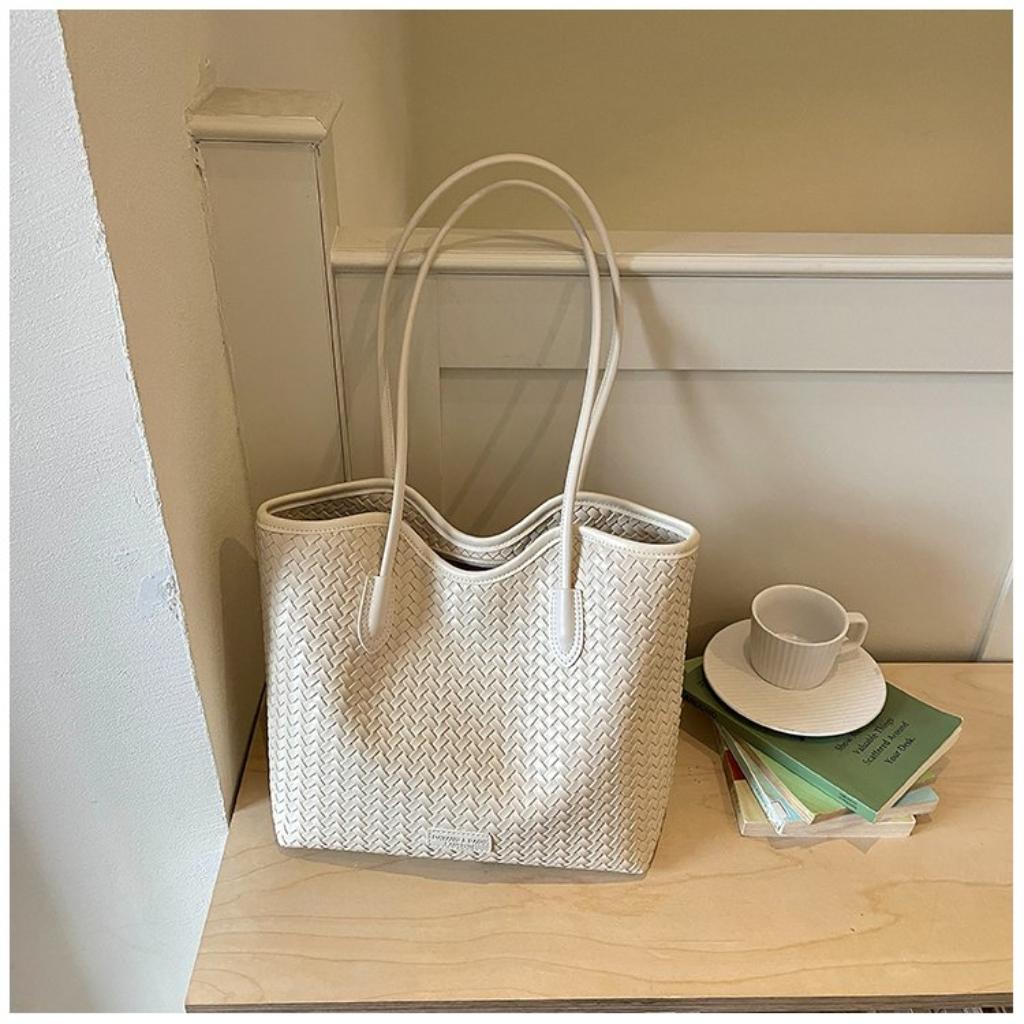 Tote Bag Women PU Woven Daily