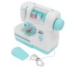 Sewing Machine Toy Blue Portable Mini Simulation Double Stitch Sewing Machine with Lower Thread for