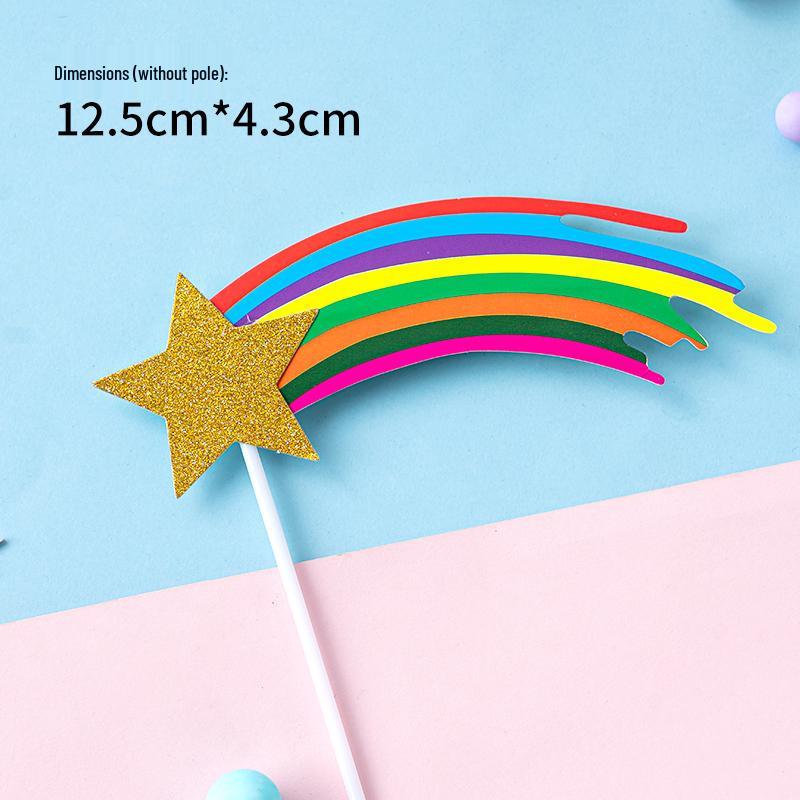 Dazzling Rainbow Tassel Birthday Cake Topper - Dessert Table Decoration