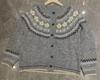 Women's 2026 Autumn/Winter Jacquard Knit Round Neck Snowflake Cardigan Sweater with Horn Buttons