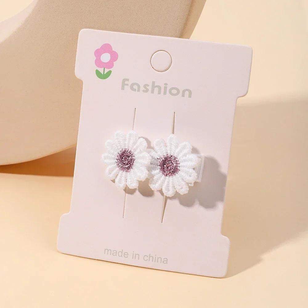 2 Stück Niedliche Baby Mädchen Haarspangen Gänseblümchen Blume Kinder Haarnadeln Prinzessin Haarspange Kind Haarschmuck Frühling Koreanischer Stil Haarklammern