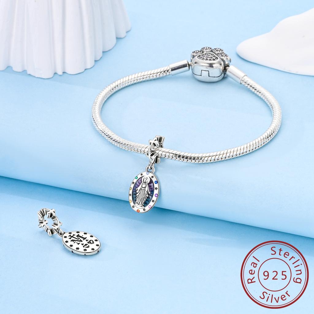 New In Copper Our Lady Of Mercy Pendant Charms Beads Jewellery Fit Original Bracelet For Women Diy Gift Party