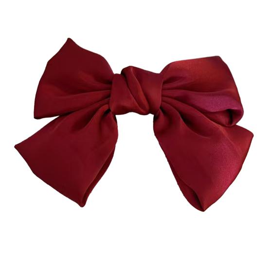 Women Hairpin Bow Theme Hair Clip Bright Color Hair Clip Back Head Hair Claw Lightweight Hair Accessory