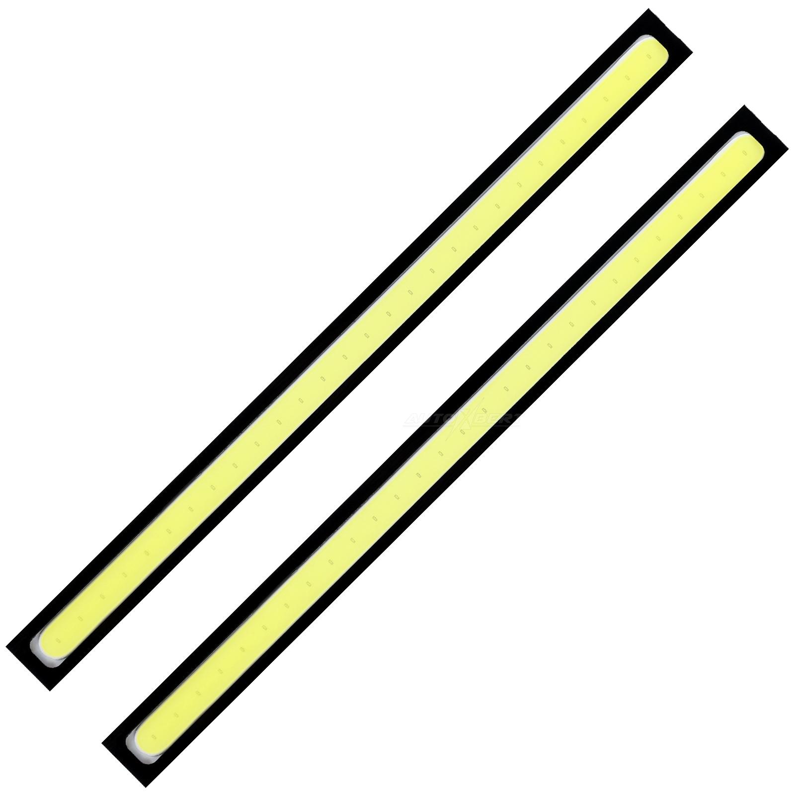 

2x светодиодная полоса ДХО дневной ходовой свет комплект световой панели COB автомобильная противотуманная фара для вождения 12 В автомобильное декоративное освещение белый автомобильные аксессуары белый