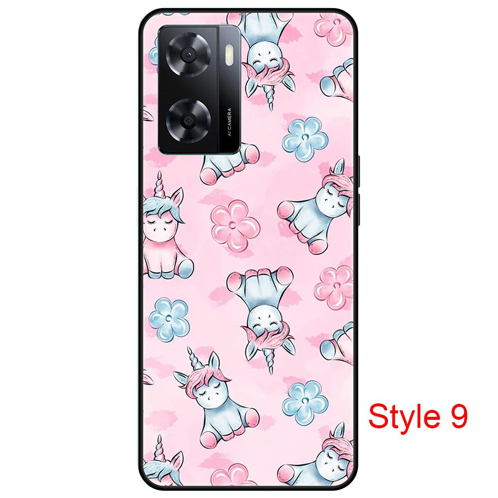 for Oppo A57 4G Black Case Cute Cartoon Soft Silicon shockproof Back Cover 6.56inch Full protection bumper PFTM20