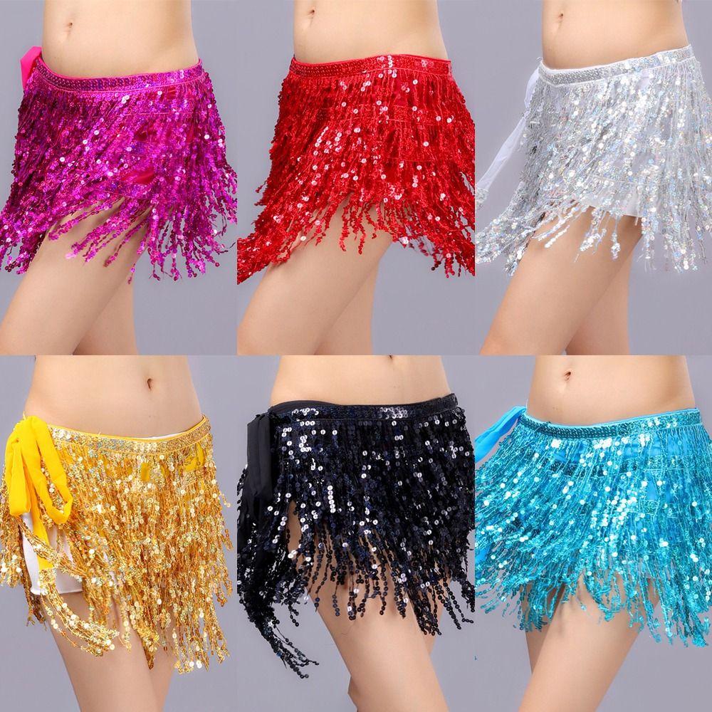 Sequins Belly Dance Skirt Tassels Waist Chain Fashion Dance Belt Street Wear