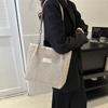 Chic Black Vintage Woven Shoulder Tote Bag For Women With Spacious Design Ideal For Daily Use
