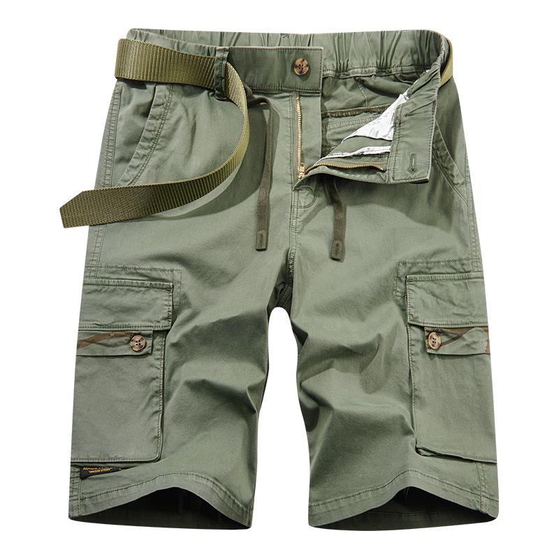 

Men s Loose Multi-Pocket Breathable Straight-Leg Casual Summer Shorts 31 for 130-140 lbs хакі