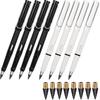 Infinity Forever Pencil - 0.7mm Infinite Everlasting Metal Inkless Pencils Set with Eraser, No Need Sharpened, Replace Mechanical Pen for Sketch,