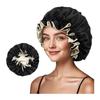Reversible Wear Shower Caps Large Lace Bath Hair Cap Fashion Islamic Turban Hat  Makeup Tool