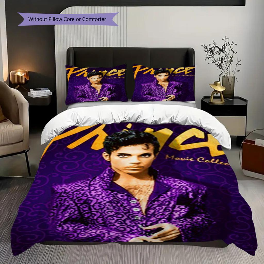 Prince Purple Passion Movie Collection Threepiece Set 1 Duvet Cover 2 Pillowcase Without Core Bedding Set Soft And Comfortable