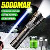 5000MAH Powerful LED Flashlight Ultra Bright  Light Emergency Spotlight Long Range Zoom Torch Fishing Lamp With Built-in Battery