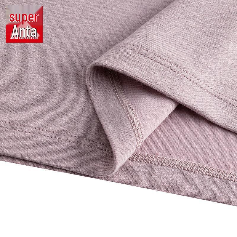 Anta Women's Fleece-Lined Wool Blend Long-Sleeve T-Shirt